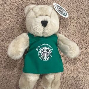 Starbucks Anniversary Bearista Plush Bear with Green Apron